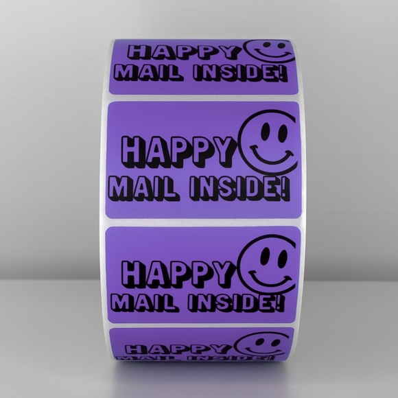 Happy Mail Inside Stickers | Smiley Face Labels for Cute Packaging & Shipping - Picture 5 of 11